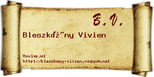 Bleszkány Vivien névjegykártya